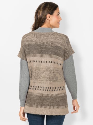 WITT WEIDEN Pullunder in elfenbein-sesam-gemustert