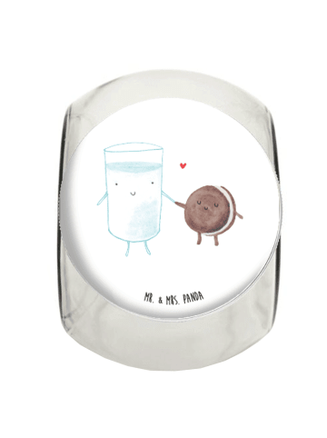 Mr. & Mrs. Panda Bonbonglas Milch Keks ohne Spruch in Weiß