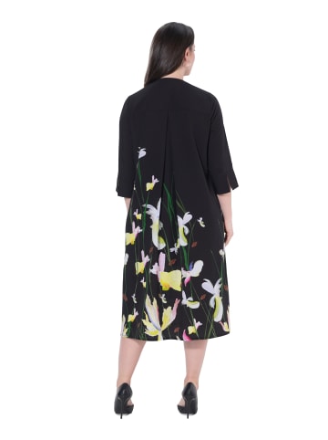 Ulla Popken Midikleid in schwarz