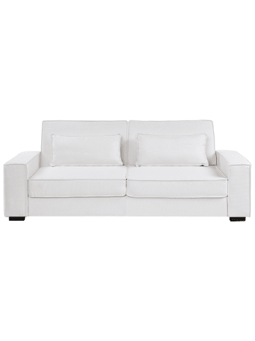 Beliani 3-tlg 3-Sitzer Sofa AROLE in Weiß/Schwarz