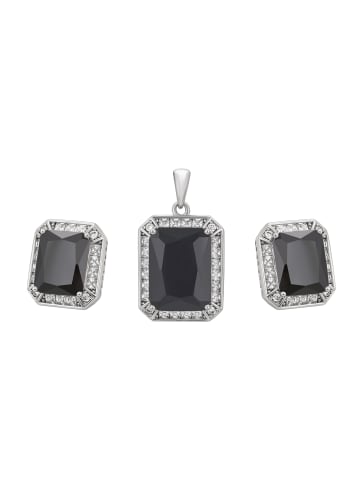 faina Jewelry Set in Silver Black