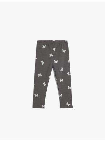KOTON Leggings in Anthrazit Gemustert