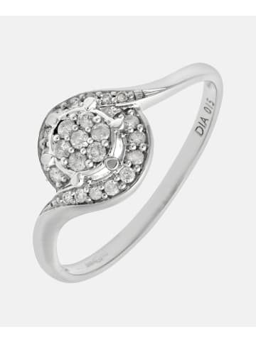 Diamant L'éternel Cluster-Ring aus 375 Weißgold mit Diamant