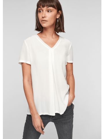 s.Oliver BLACK LABEL Bluse kurzarm in Creme