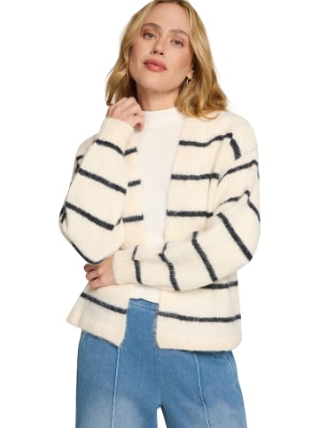 Zero  Strickjacke mit Streifen offener Style in Patch Cream/Dark Blue