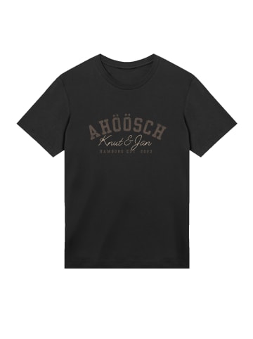 F4NT4STIC T-Shirt Knut & Jan Hamburg Ahöösch Plattdeutsch in schwarz
