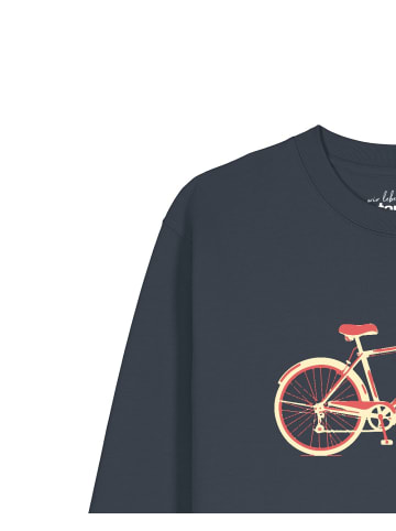 wat? Apparel Sweatshirt Red Bike in India Ink Grey
