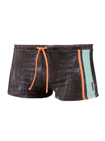 BECO the world of aquasports Square Leg Badeshorts BEactive Night Jungle Schwim Trunks in schwarz-mehrfarbig
