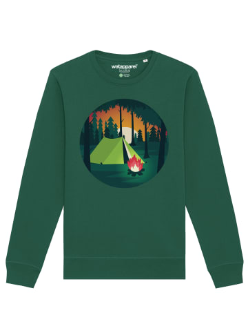wat? Apparel Sweatshirt Zelten in Bottle Green