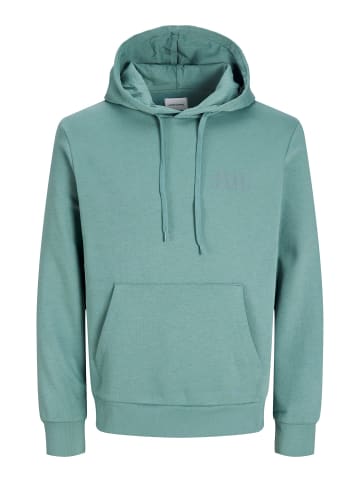 Jack & Jones Sweat Hoodie Frontprint Kapuze Streetwear in Türkis