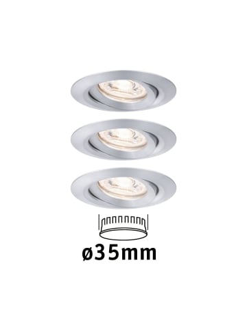 paulmann EBL Nova mini Coin rund schwenkbar LED 3x4W 310lm Alu gedreht