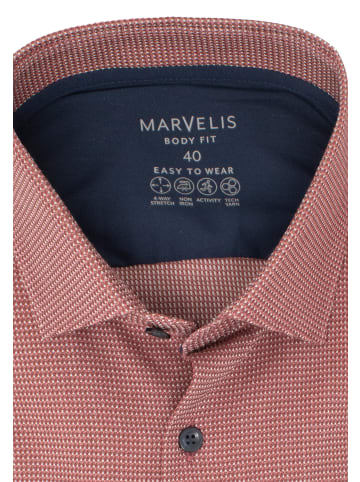 MARVELIS Body Fit Easy To Wear Hemd in Rot