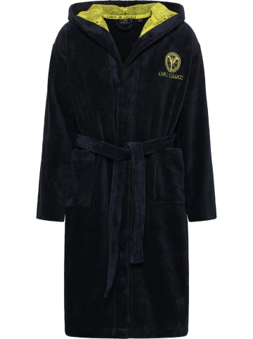 Carlo Colucci Bademantel Como in Navy / Gelb