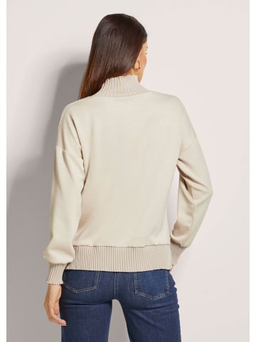 MADELEINE Sweatshirt mit Rippenabschlüssen in cappuccino