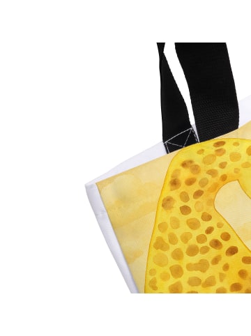 Mr. & Mrs. Panda Strandtasche Giraffe Kind Design mit Spruch in Weiß