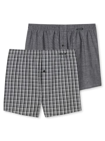 Schiesser Web-Boxershorts 2er Pack in Grau