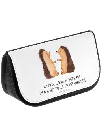 Mr. & Mrs. Panda Kulturtasche Igel Liebe mit Spruch in Weiß