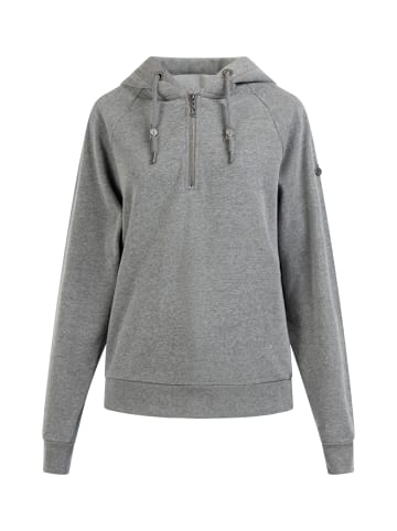 DreiMaster Damen Kapuzenpullover in Grau Melange