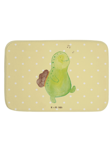 Mr. & Mrs. Panda Badematte Schildkröte Pfeifen ohne Spruch in Gelb Pastell