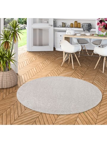Snapstyle Hochflor-Teppich Cottage Rund in silber