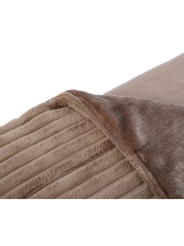 Gözze Wohndecke Cord Optik in taupe
