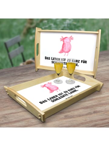 Mr. & Mrs. Panda Tablett Axolotl Glücklich mit Spruch in Weiß