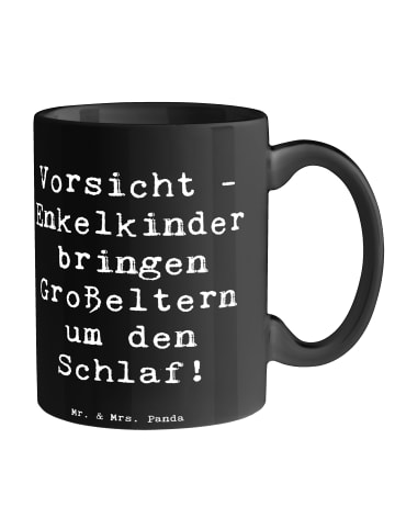 Mr. & Mrs. Panda Tasse Enkelkinder mit Spruch in Schwarz