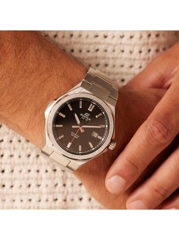 Casio Stahl Quarzuhr Casio Edifice Silber