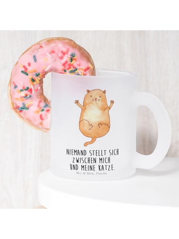 Mr. & Mrs. Panda Becher Katze Umarmen mit Spruch in Transparent
