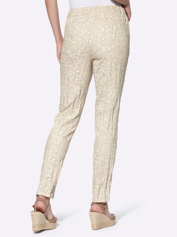 Heine Druck-Hose in champagner-beige-bedruckt