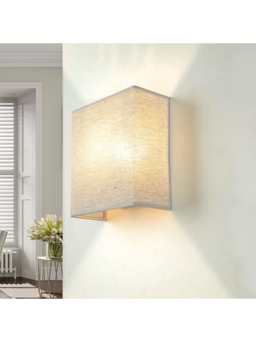 Licht-Erlebnisse Wandlampe (B)21 x (H)24 cm in Helles Grau
