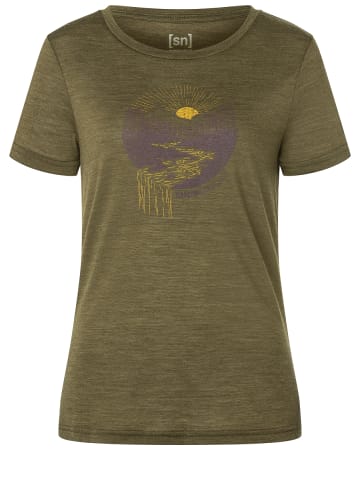 super.natural Merino T-Shirt in grün