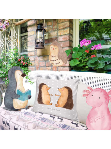 Mr. & Mrs. Panda kuschelkissen 40x40 Igel Liebe ohne Spruch in Grau Pastell
