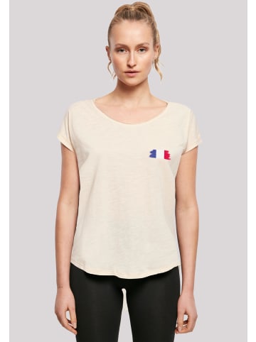 F4NT4STIC Long Cut T-Shirt France Frankreich Flagge Fahne in Whitesand