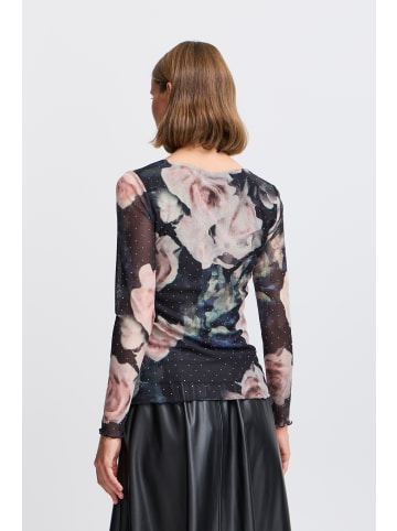 b. young BYUMARA BLOUSE - JERSEY Slim fit in Black Roses Mix