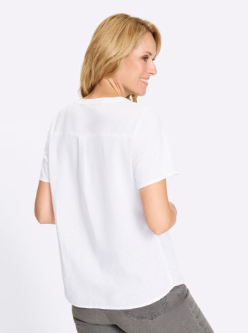 Sieh an! Kurzarm-Bluse in ecru