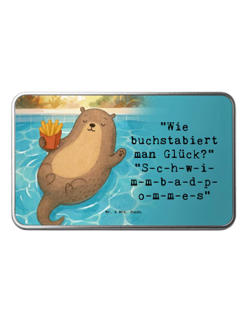 Mr. & Mrs. Panda Kaffeedose Otter Schwimmbad Pommes Design mit S... in Weiß
