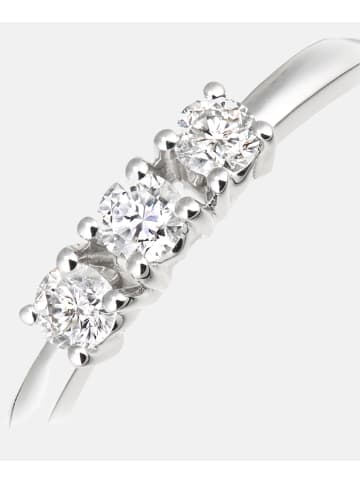 Diamant L'éternel Trilogie-Ring aus 750 Weißgold mit 0.2 Karat Diamant
