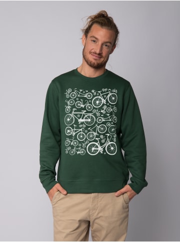 wat? Apparel Sweatshirt Fahrräder in Bottle Green