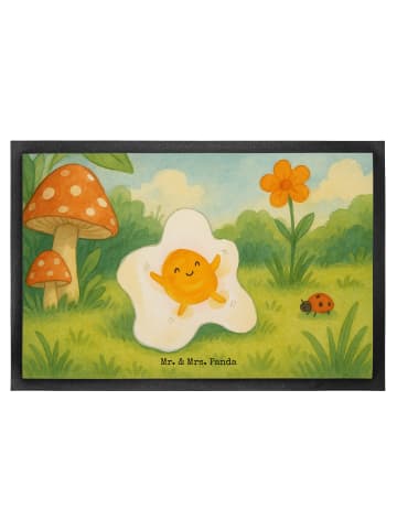 Mr. & Mrs. Panda Schmutzfangteppich Spiegelei Ei Design ohne Spruch in Weiß