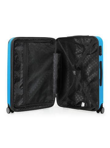 Hauptstadtkoffer Spree - Koffer-Set 3 Trolley Hartschale Koffer Gepäckset, TSA, 4 Rollen (S, M & L) in Cyanblau