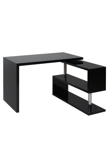 MCW Design Eckschreibtisch A68, Schwarz