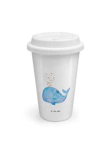 Mr. & Mrs. Panda Becher Wal Konfetti ohne Spruch in Weiß