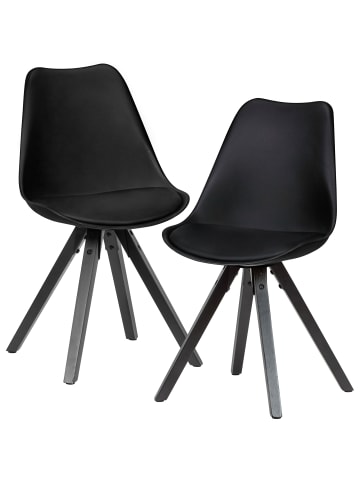 KADIMA DESIGN 2er Set Retro Esszimmerstuhl mit en Beinen