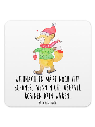 Mr. & Mrs. Panda Untersetzer Set Fuchs  Schlittschuhe mit Spruch in Weiß