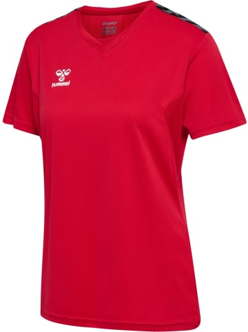 Hummel T-Shirt "Hmlauthentic Pl Jersey S/S Woman" in Rot
