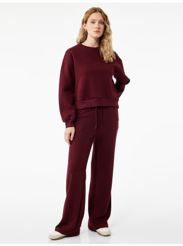 KOTON SWEAT BOTTOMS in Bordo