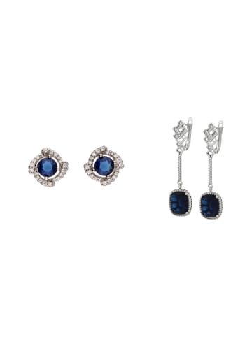 faina Women Jewelry Set in silver navy
