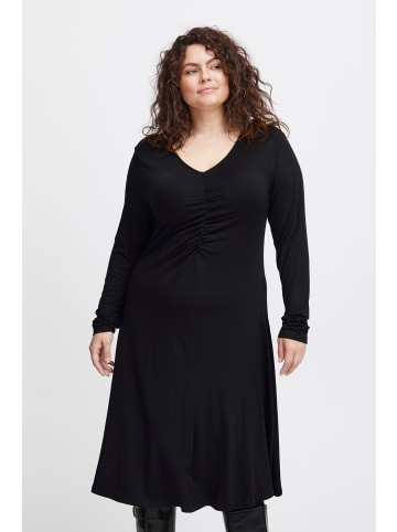 Fransa Jerseykleid FPDOT 20612864 Basic A-Linien-Kleid mit Raffung in schwarz