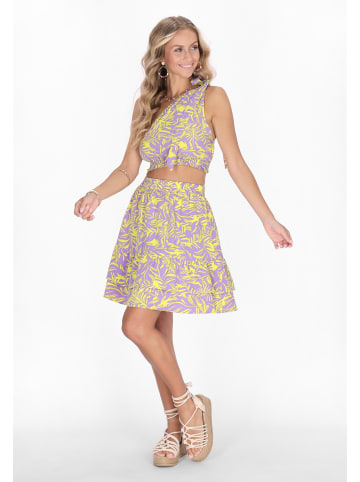 IZIA Women Top in violet multicolor